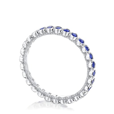 round bezel set wedding ring