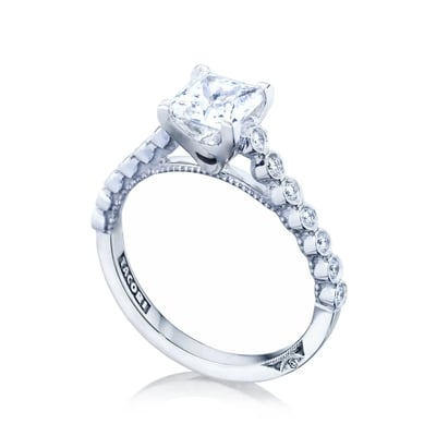 bezel set diamond engagement ring