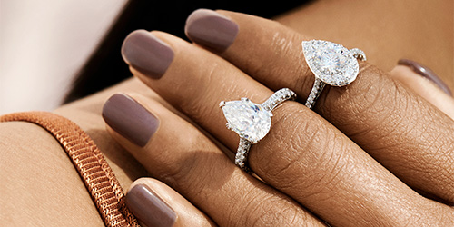 Cathedral engagement rings
