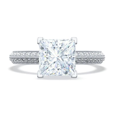 Solitaire Princess Engagement Ring