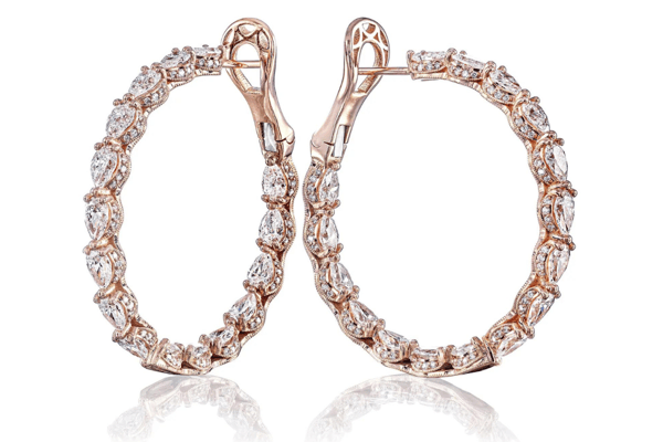 RoyalT Eternity Bands Hoop Earrings