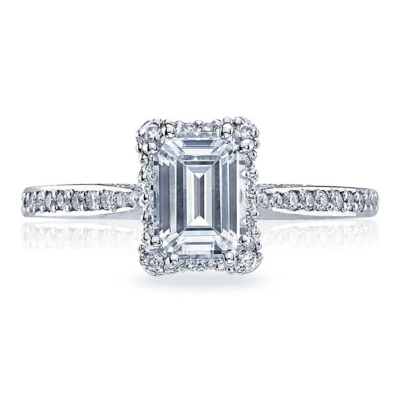 Delicately Defined Pave Engagement Ring