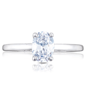 Oval Solitaire Engagement Ring Three Carat