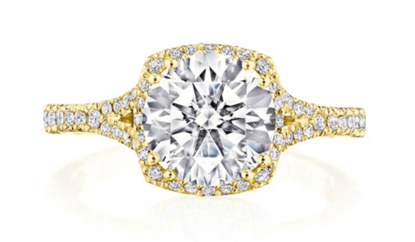 best engagement ring for a cancer - yellow gold solitaire