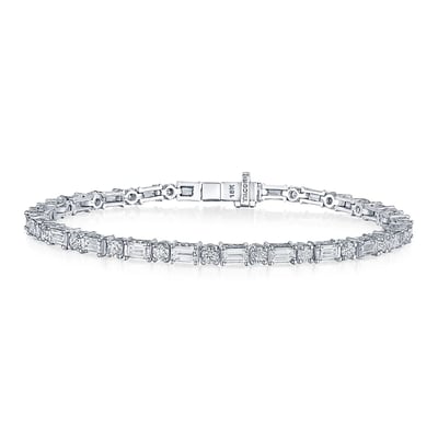 baguette diamond tennis bracelet