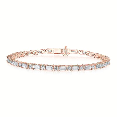 rose gold tennis bracelet