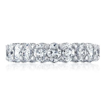 Oval diamond wedding band