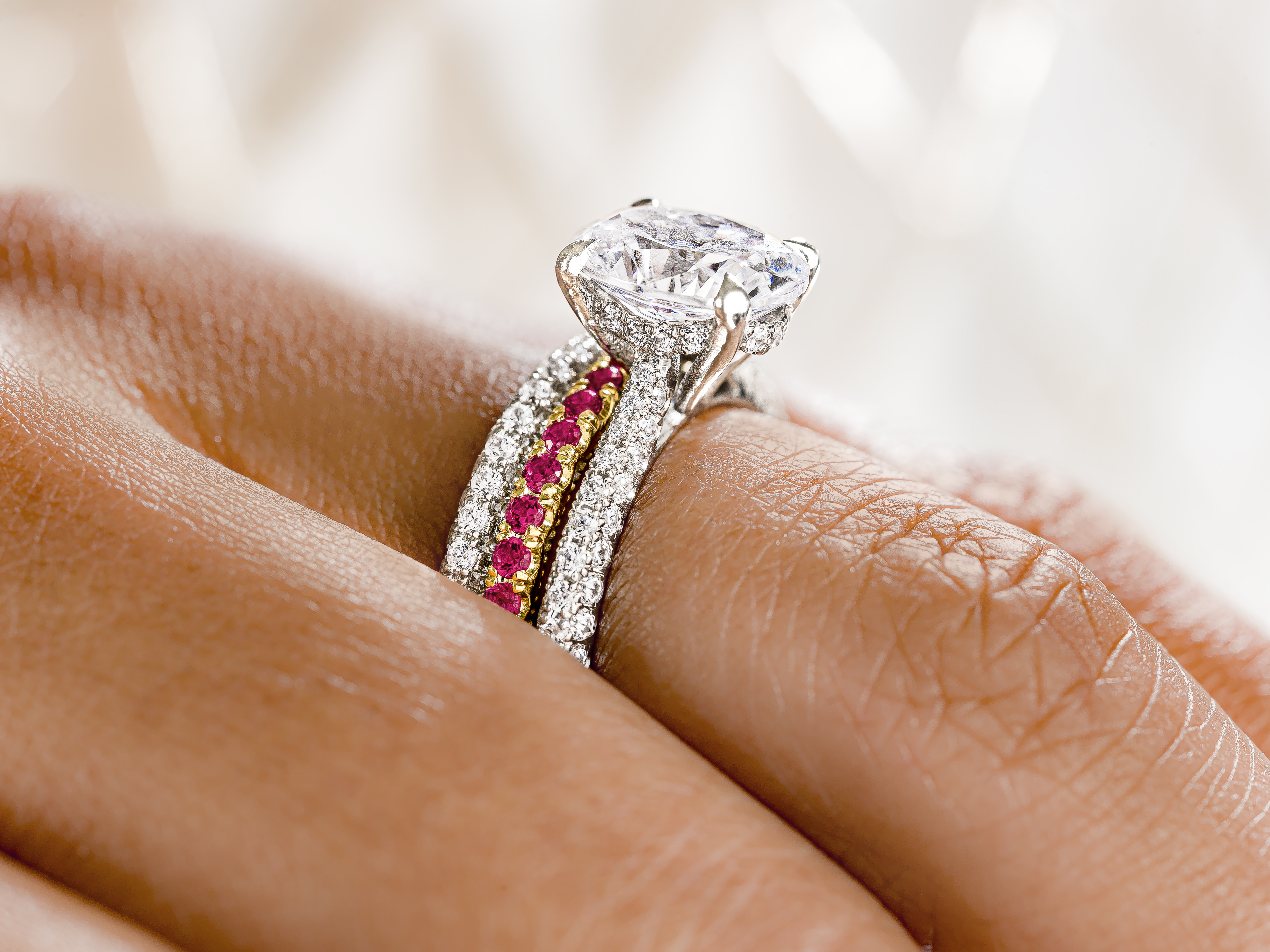 July trend alert: Stackable ruby birthstone rings!