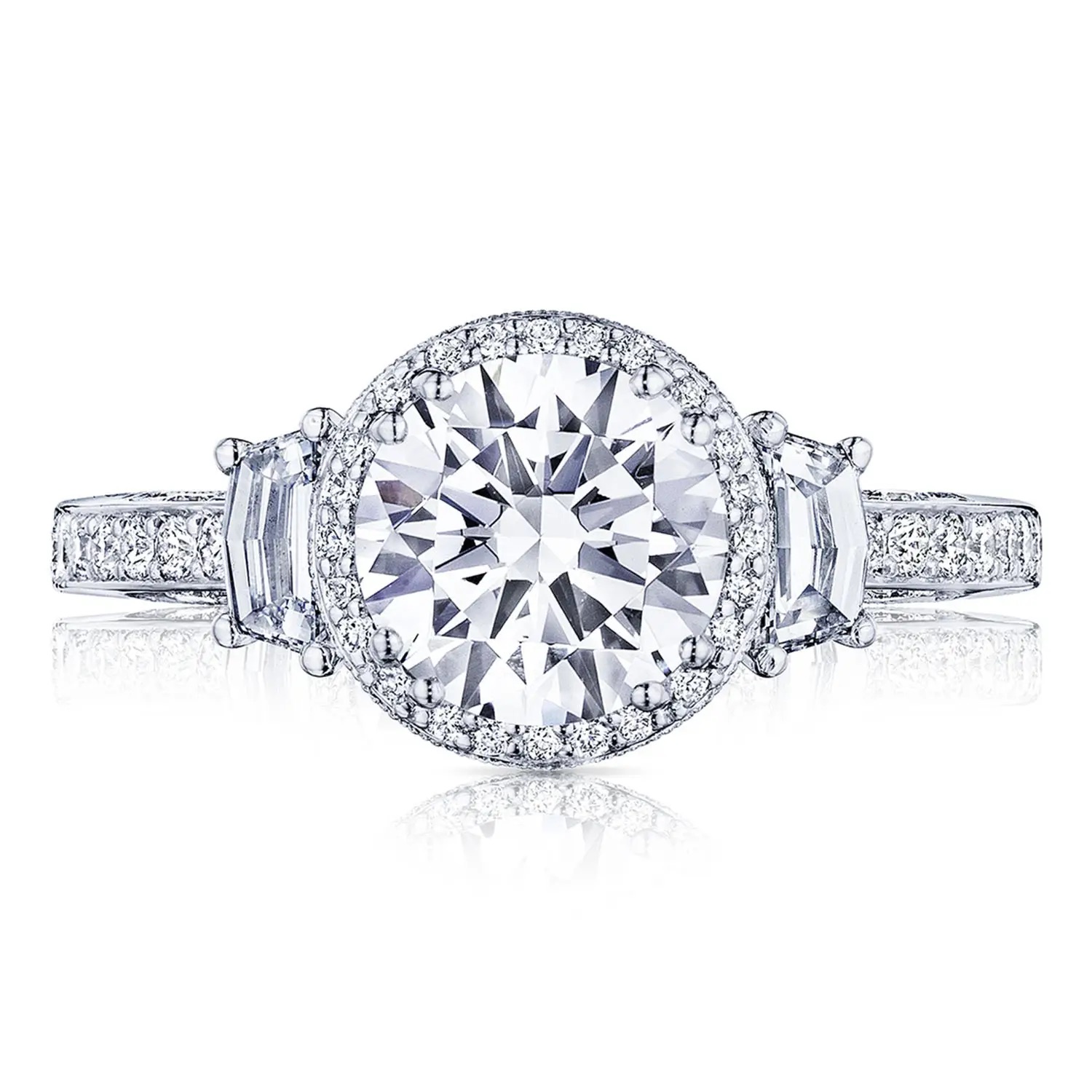 image for Dantela Round 3-Stone Engagement Ring