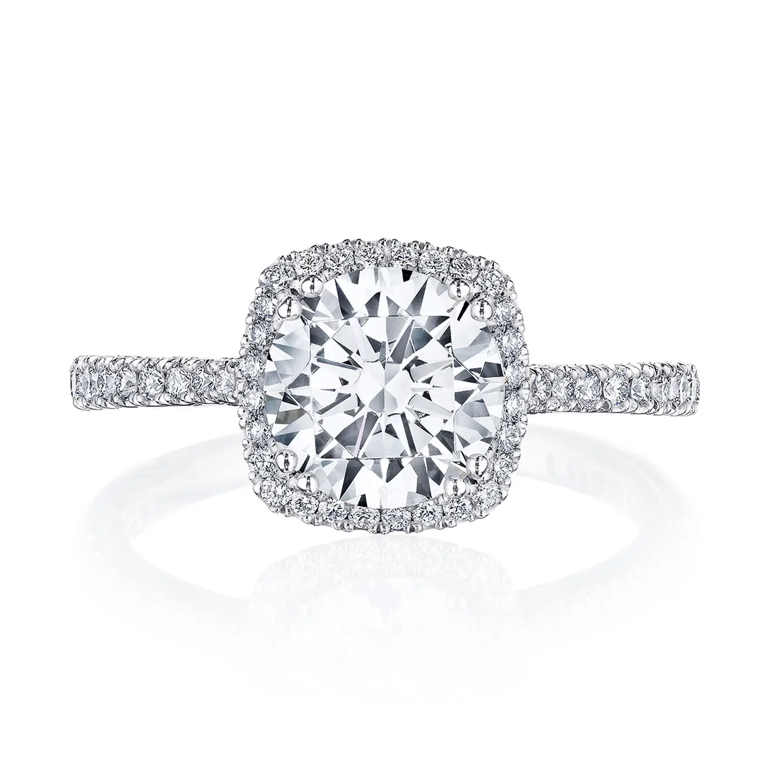 hover image for Simply Round with Cushion Bloom Engagement Ring
