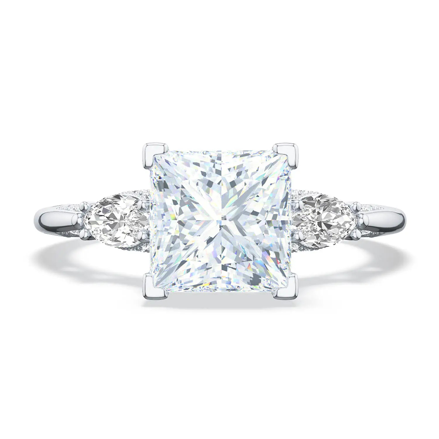 image for Princess 3-Stone Engagement Ring