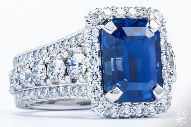 tacori sapphire diamond engagement ring