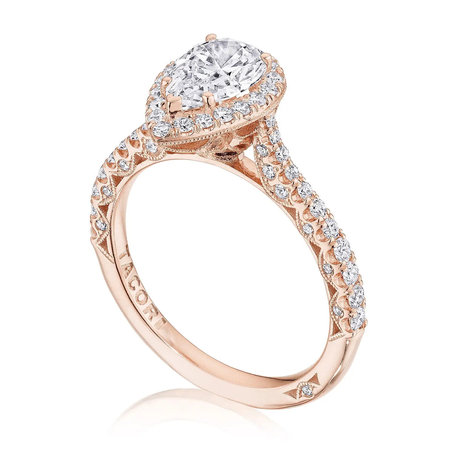 image for Petite Crescent Pear Bloom Engagement Ring