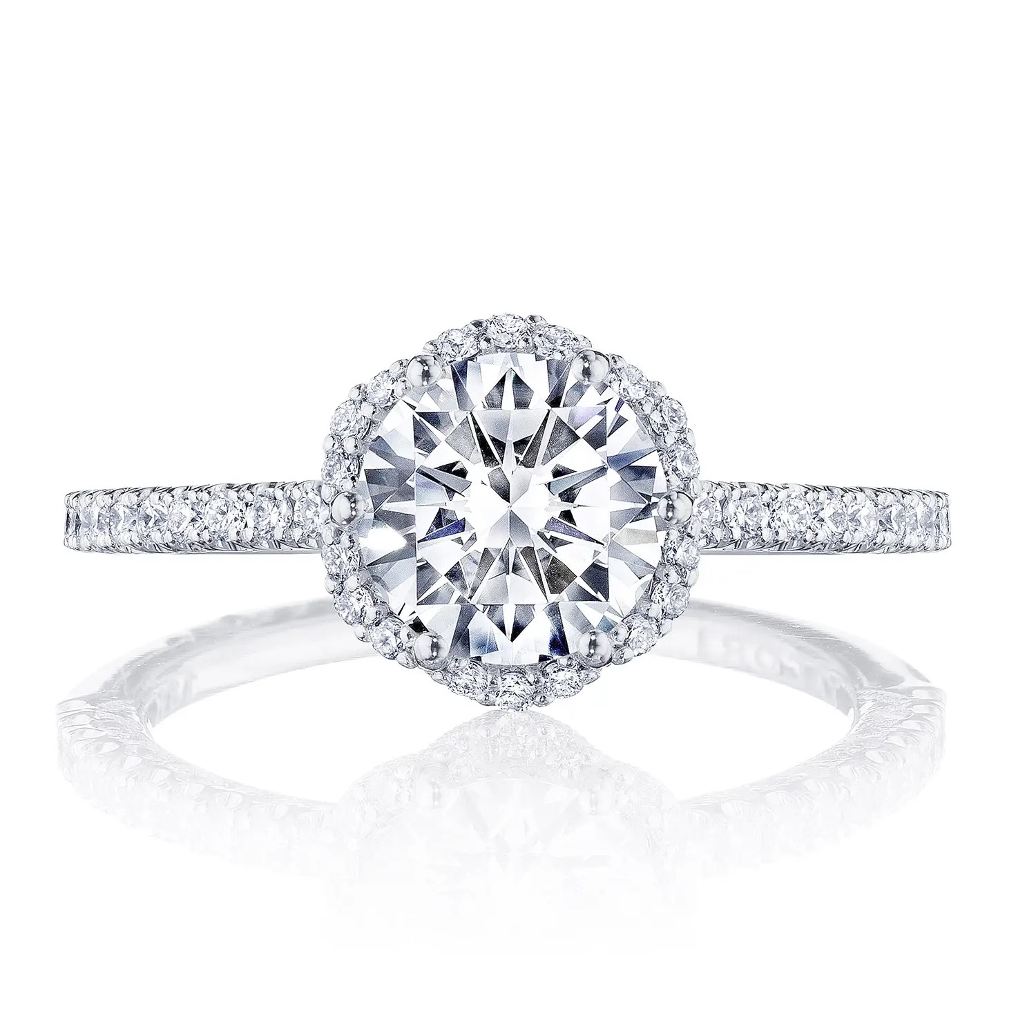 hover image for Petite Crescent Round Bloom Engagement Ring
