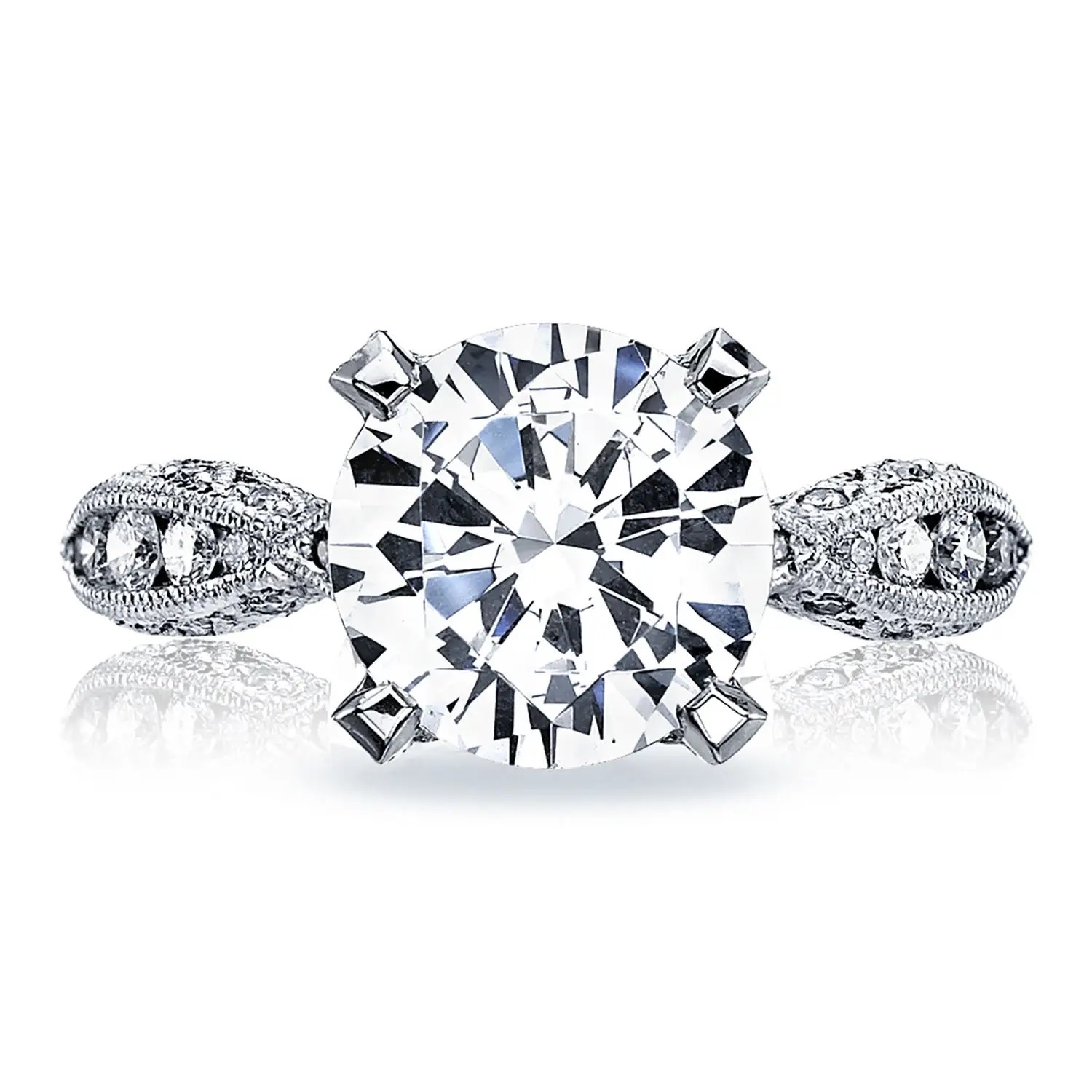 hover image for Classic Crescent RoyalT Round Solitaire Engagement Ring