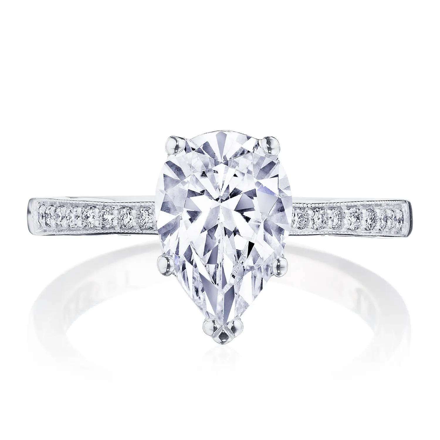 image for Coastal Crescent Pear Solitaire Engagement Ring