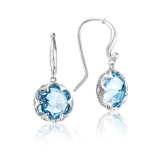 Crescent Drop Earrings featuring Sky Blue Topaz