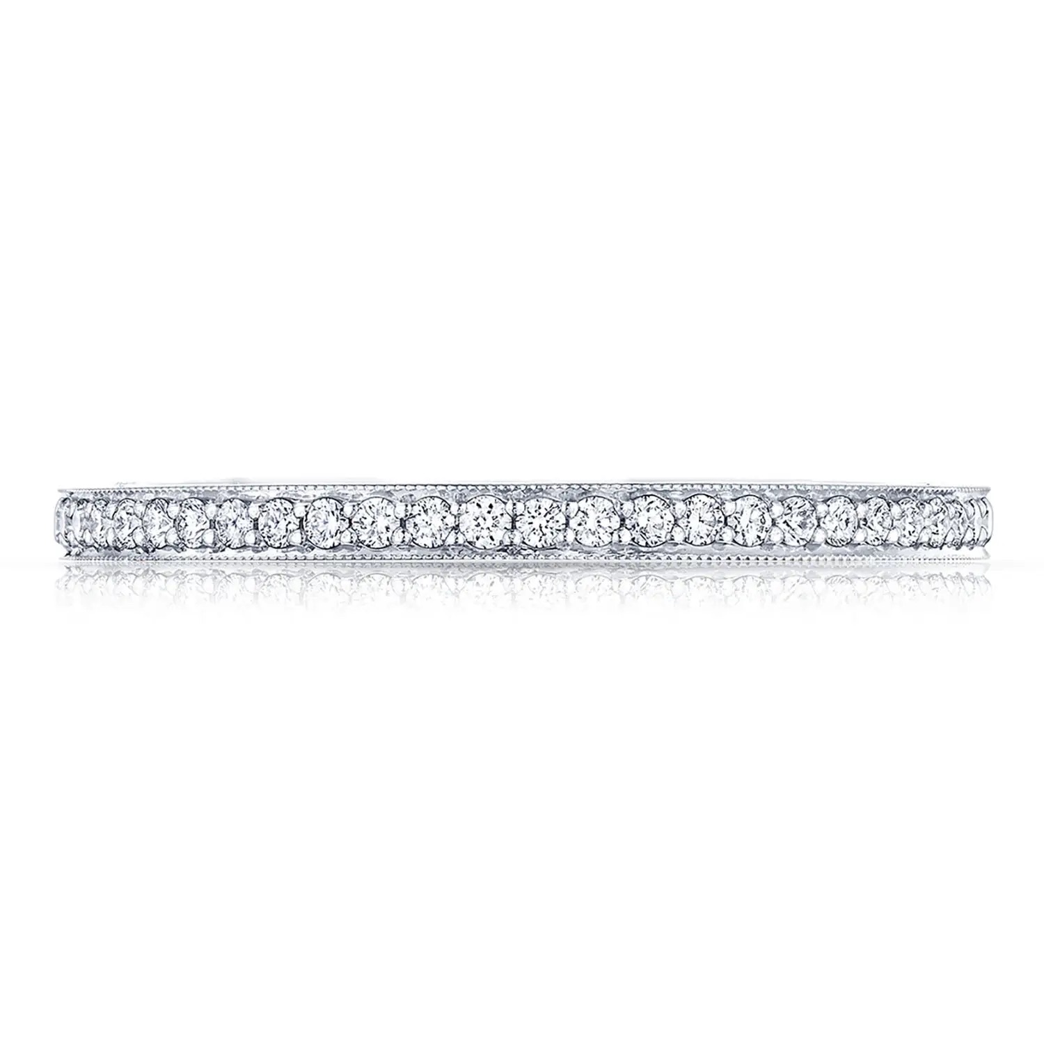 image for Sculpted Crescent Pavé Diamond Wedding Band